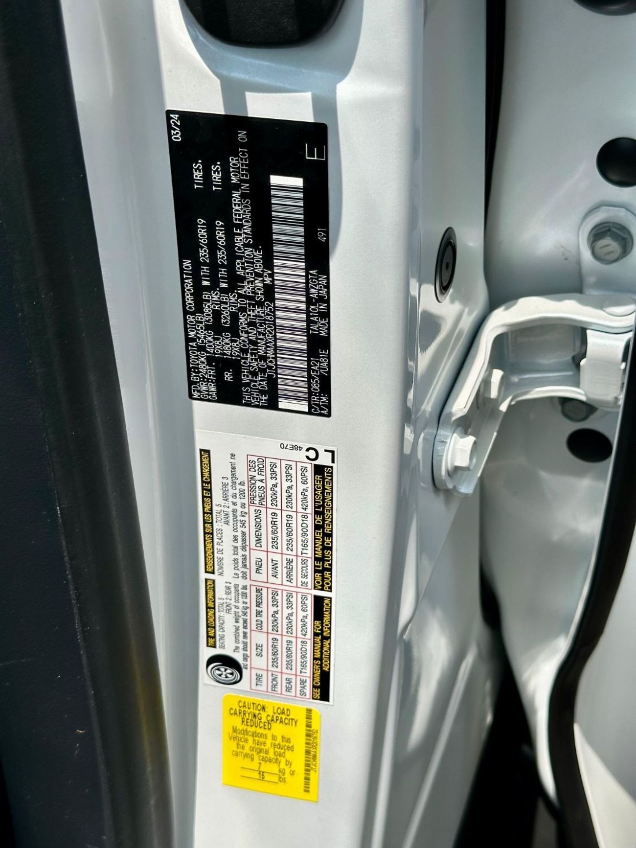 Lexus RX350 Lexus RX 350 Full Option Year: 2024 Color: White