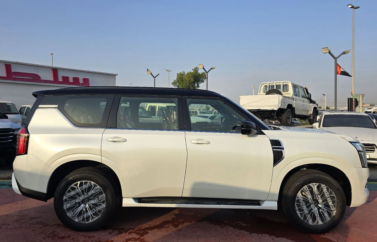 نيسان باترول Nissan Patrol Platinum SE 3.8L Petrol 4WD Gcc  white insid red 2026 Model