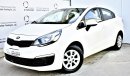 Kia Rio 1.4L EX SED 2017 GCC SPECS WITH DEALER WARRANTY STARTING FROM 28,900 DHS
