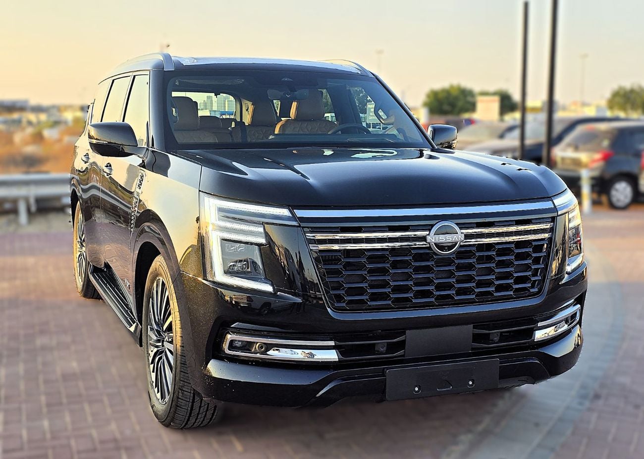 نيسان باترول Nissan Patrol LE Platinum City 3.5l Twin turbo petrol A/T 4WD SUV Black Color Inside Tan GCC 2026 Mo