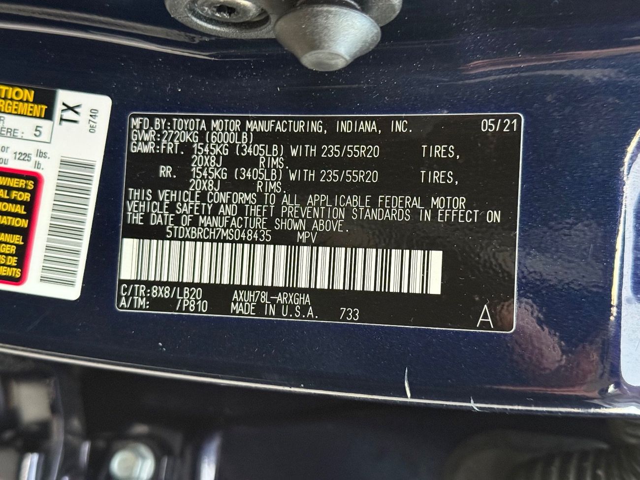 Toyota Highlander Limited 2.5L AWD 2021 TOYOTA HIGHLANDER LIMITED HYBRID FULL OPTIONS IMPORTED FROM USA