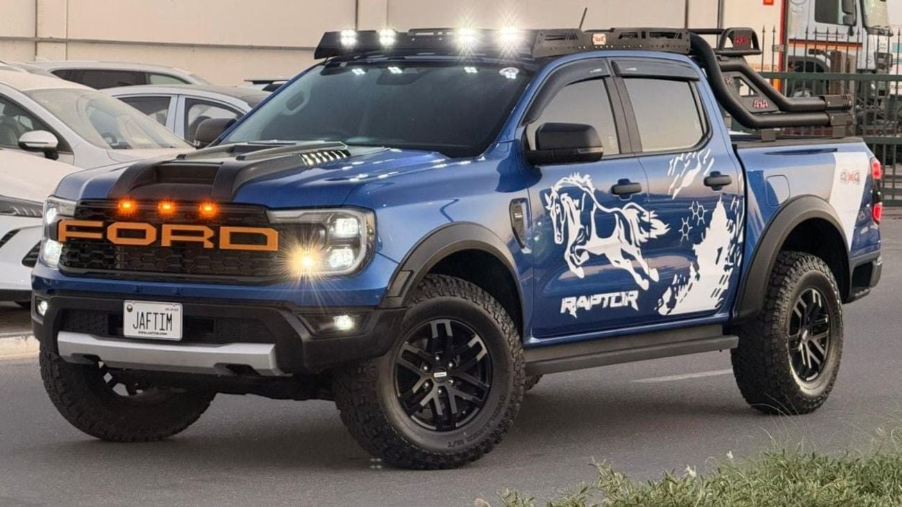 Ford Ranger 2023 | 2.0L DIESEL | AT | RHD | FACELIFTED TO RAPTOR 2025 MODEL | HEAVY 4X4 SPORTS BAR WITH BASKET |