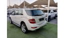 Mercedes-Benz ML 350 Gulf number one model 2009, white color, leather opening, sensors, alloy wheels, cruise control and