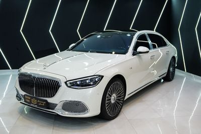 مرسيدس مايباخ S680 مايباخ Maybach Rear Executive Package, Burmester 4D Audio, Gargash Warranty + Service!!