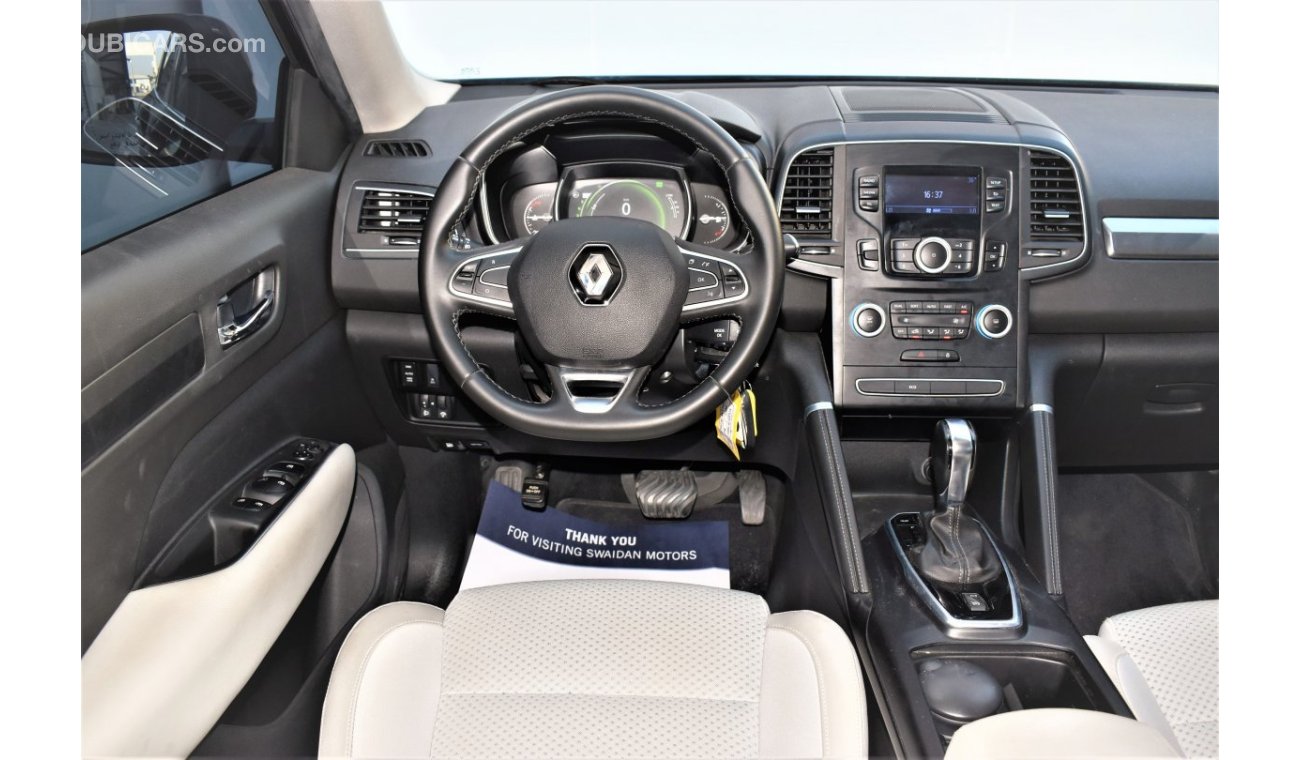 Renault Koleos AED 1370 PM | 2.5L PE 4WD GCC WARRANTY