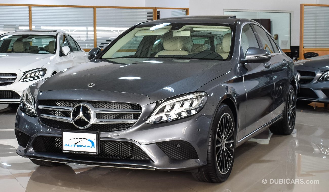 مرسيدس بنز C200 2019 AMG, Sedan, GCC, 0km with 2 Years Unlimited Mileage Warranty from Dealer (RAMADAN OFFER)