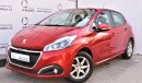 Peugeot 208 1.6L ACTIVE+ 2019 GCC SPECS WITH AGENCY WARRANTY UP TO 2024 OR 100000KM