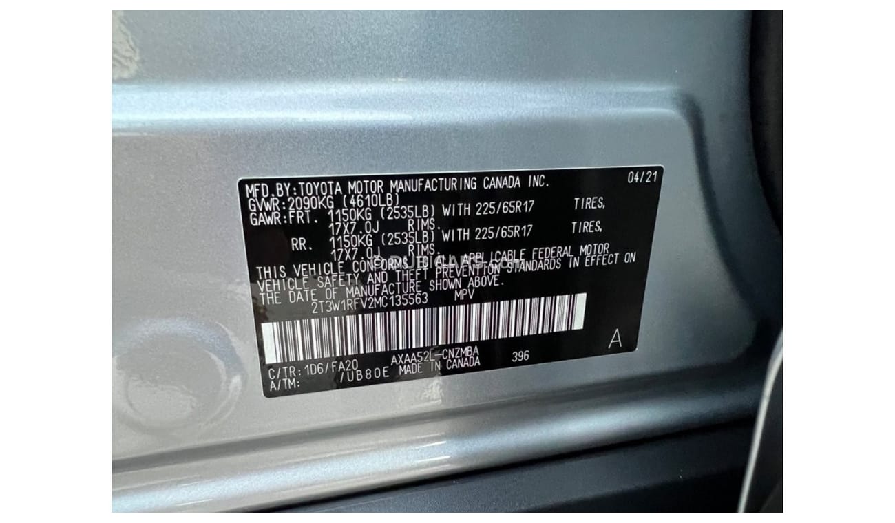 Toyota RAV4 2021 XLE LIMITED PUSH START AWD 2.5L UAE PASS