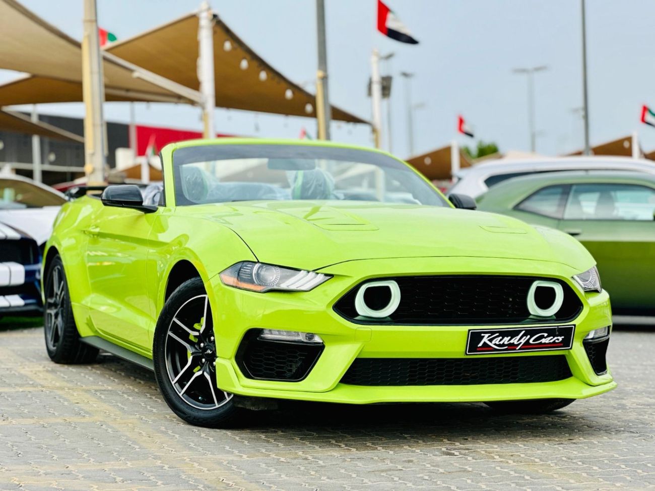 Ford Mustang EcoBoost Convertible | Monthly AED 1060/- | 0% DP | Custom Leather Seats | Fog Lights | # 13059