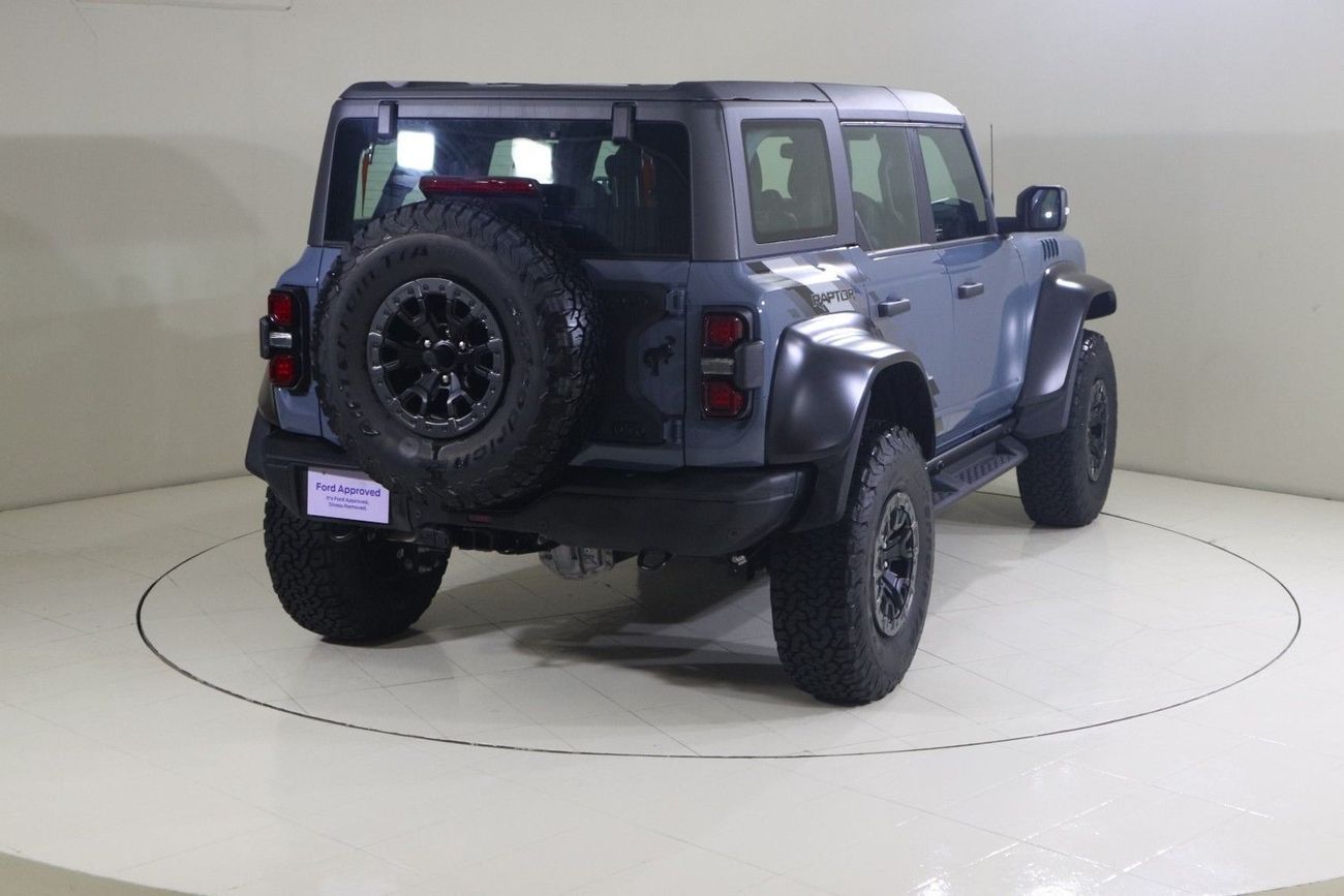 Ford Bronco Raptor B4D4925 BRONCO 4 DOORS RAPTOR 3.0L V6 ECOBOOST W/ ORANGE SBELTS BLACK/BLUE LTHR SSQTCH