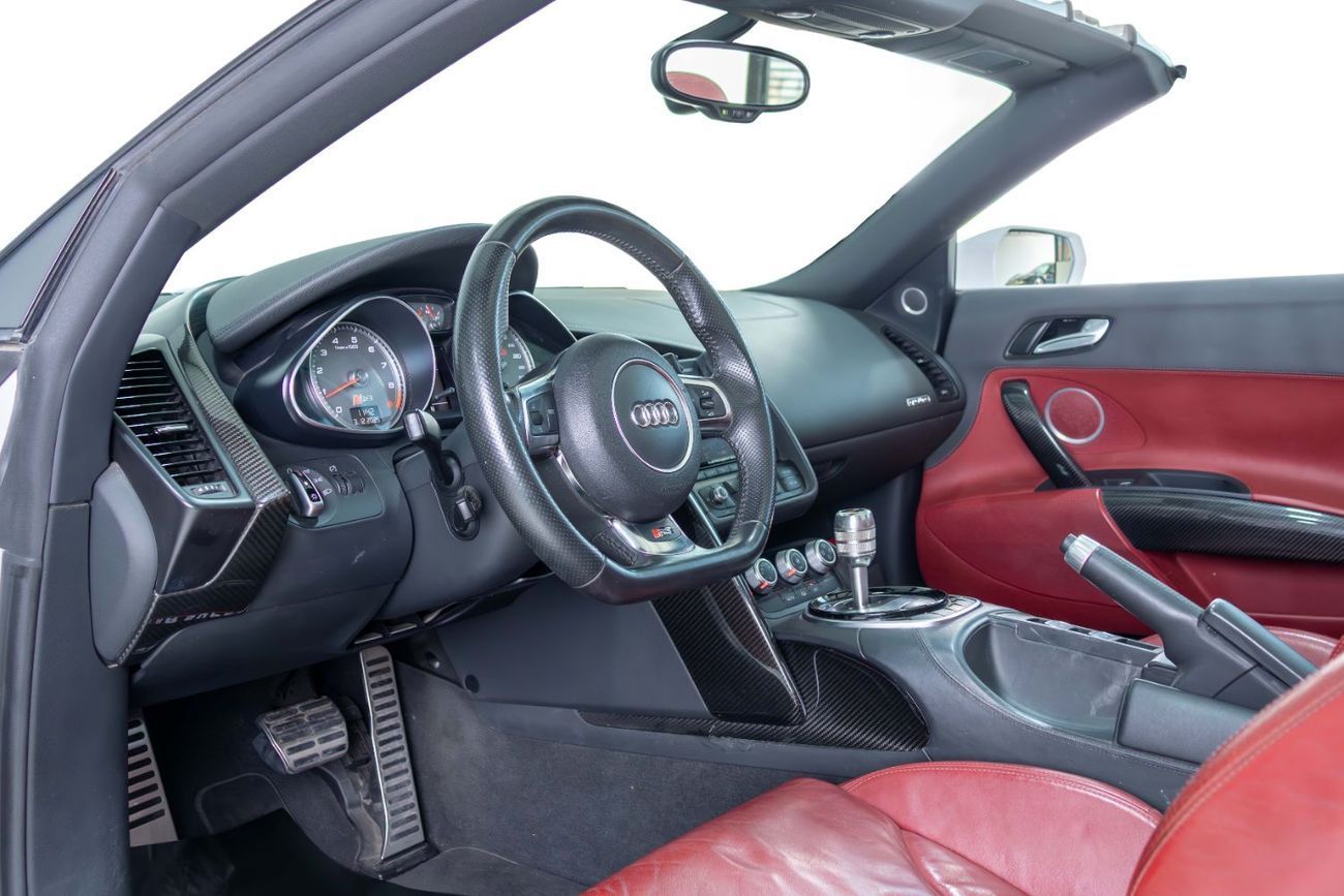 Audi R8 Spyder FSI 4.2L (430 HP) GCC-V8 Naturally Aspirated-Red Interior-Bang Olufsen Sound System