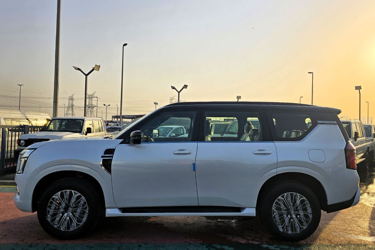 نيسان باترول Nissan Patrol Platinum SE 3.8L Petrol 4WD Gcc  white insid red 2026 Model