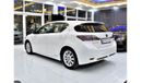 Lexus CT 200h EXCELLENT DEAL for our Lexus CT200 HYBRID ( 2012 Model ) in White Color GCC Specs