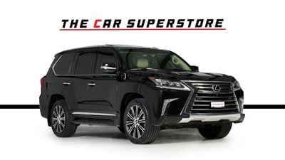 Lexus LX 570 Signature 5.7L 7 Seats-Al Futtaim Full Service History-Pearl Black Exterior Color