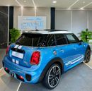 Mini Cooper S AMAZING BLUE MINI COOPER S ** JCW ** || TOP OF THE RANGE || GCC || RED , BLACK INTERIOR