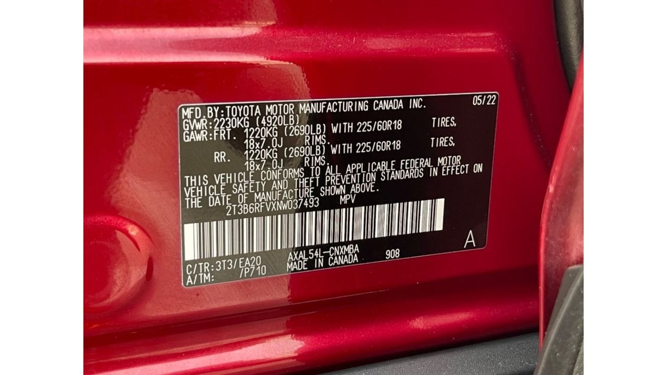 Toyota RAV4 2022 TOYOTA RAV4 XLE PREMIUM HYBRID 4x4 FULL OPTIONS IMPORTED FROM USA