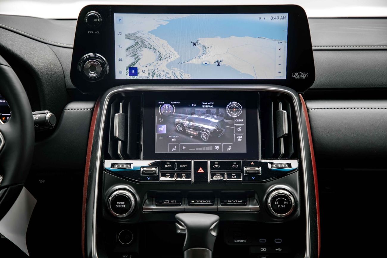 لكزس LX 500 D 3.3L Diesel - Sonic Quartz Inside Crimson | Export Only