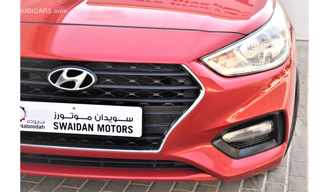 Hyundai Accent AED 938 PM | 1.6L GL GCC WARRANTY