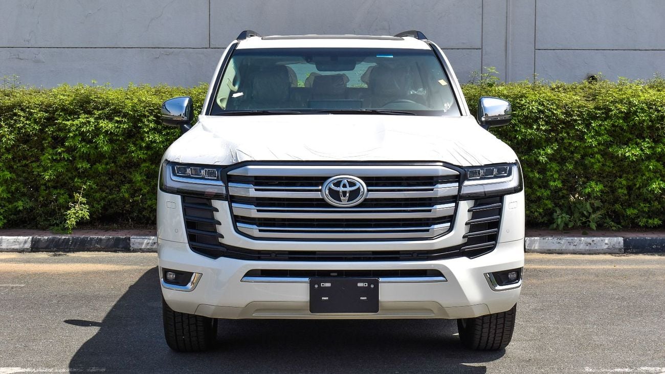 تويوتا لاند كروزر ECT0056 - Toyota Landcruiser 300 VX - 3.3L Diesel - White/Beige - Rear Entertainment