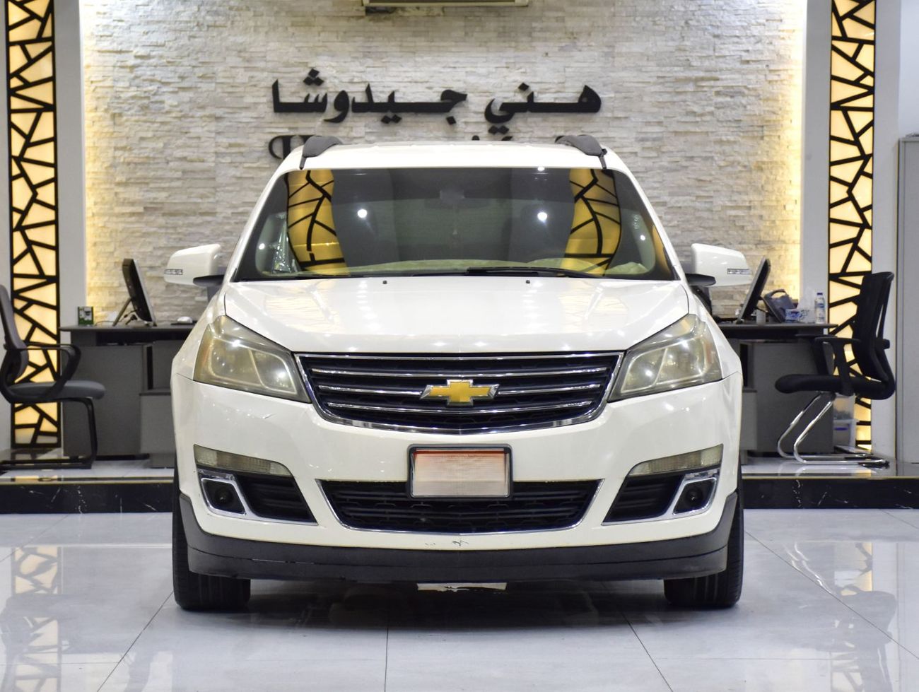 شيفروليه ترافيرس EXCELLENT DEAL for our Chevrolet Traverse LT ( 2014 Model ) in White Color GCC Specs