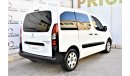 Peugeot Partner Tepee 1.6L MANUAL 2017 GCC AGENCY WARRANTY UP TO 2022 OR 100,000KM