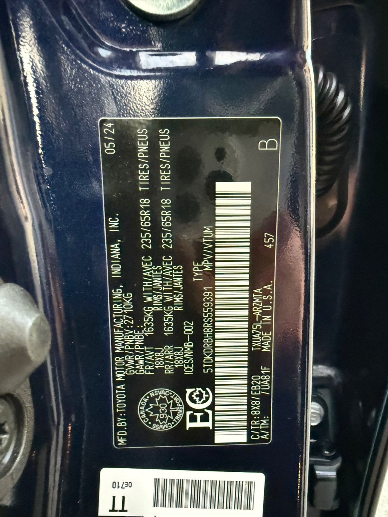 تويوتا هايلاندر 2024 LIMITED 4x4 - 2.5 TURBO ENGINE FULL OPTION CANADA SPEC