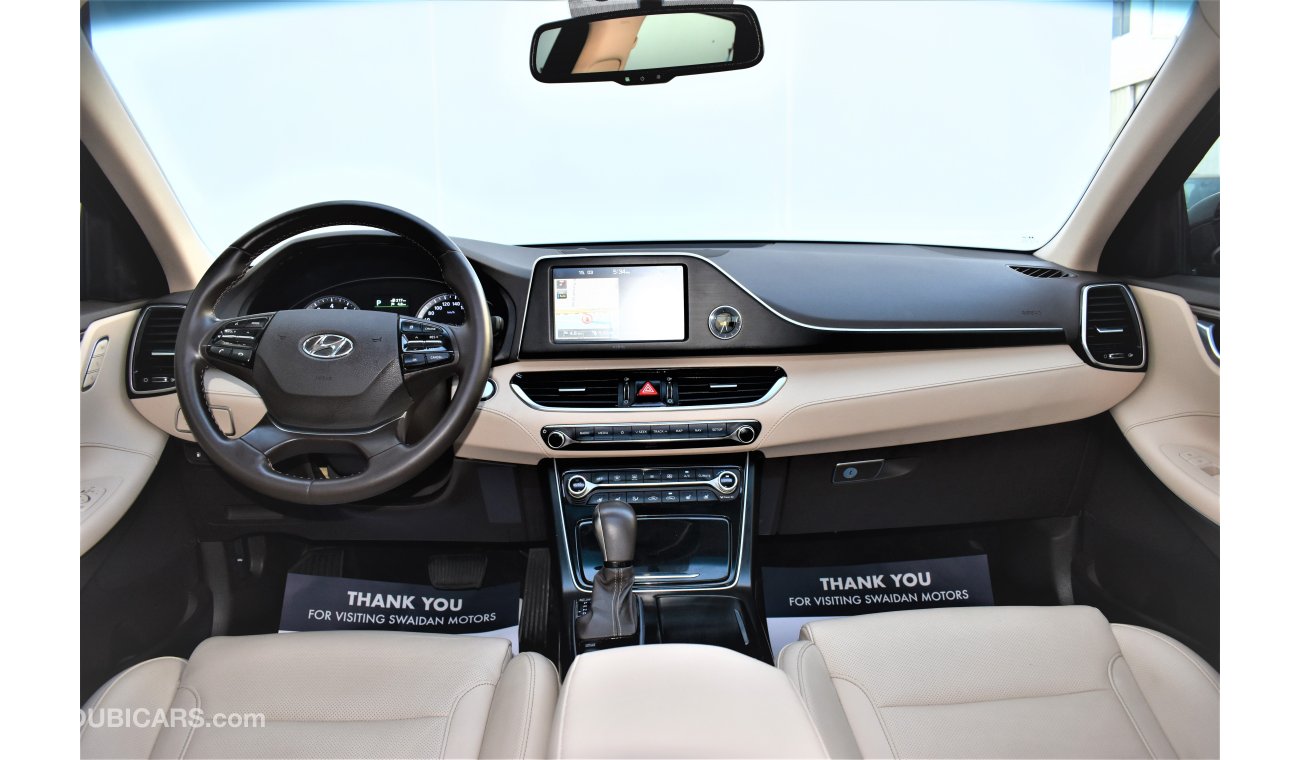 Hyundai Azera 3.5L V6 GLS FULL OPTION 2018 GCC SPECS AGENCY WARRANTY UP TO 2023 OR 100,000KM