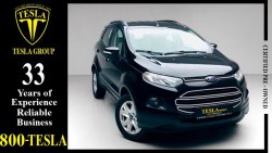 Ford EcoSport LIMITED + LEATHER SEATS + BACK CAMERA / GCC / 2017 / DEALER WARRANTY UNTIL 22/07/2022 / 616 DHS P.M.