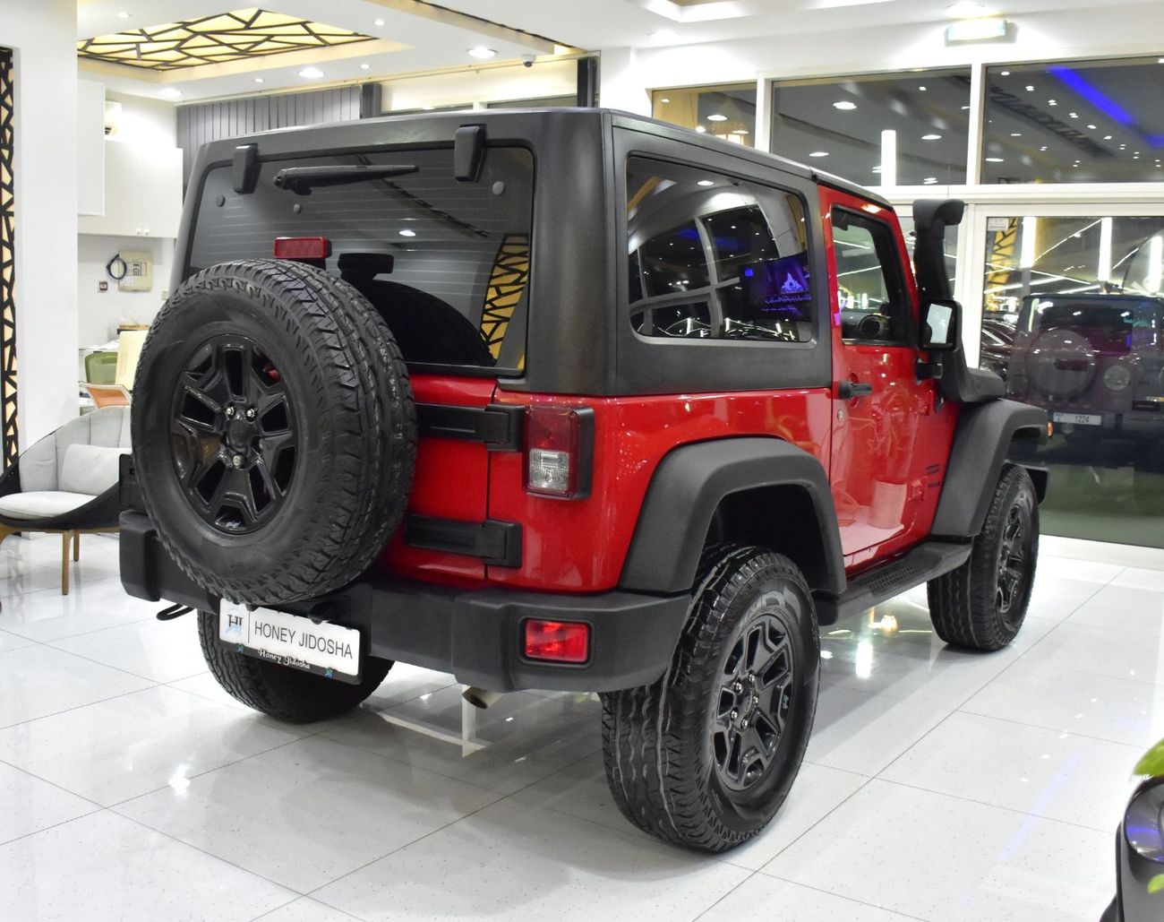 Jeep Wrangler EXCELLENT DEAL for our Jeep Wrangler Sport ( 2014 Model ) in Red Color GCC Specs