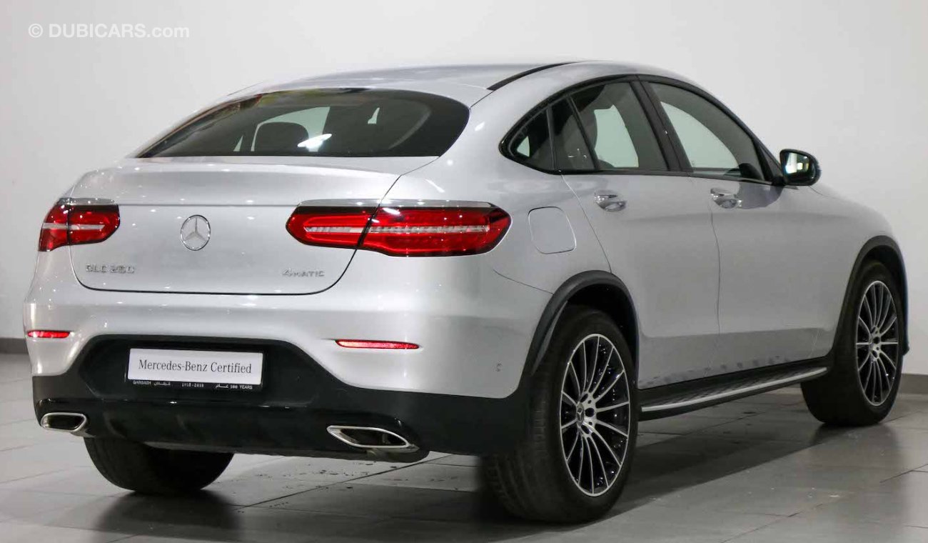 مرسيدس بنز GLC 250 Coupe 4Matic عدد الكيلومترات المنخفض مع 4 سنوات من الخدمة و 5 سنوات من الضمان