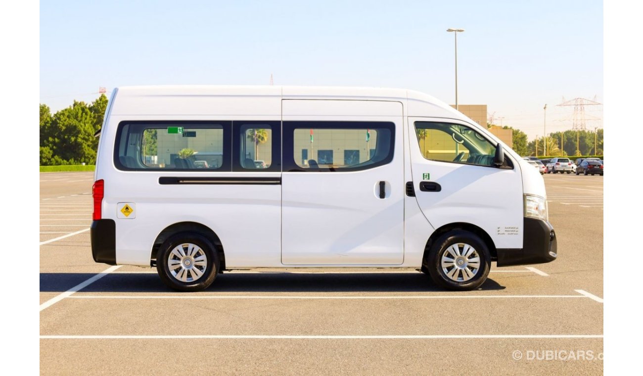 Nissan NV350 Urvan High Roof / 13 Executive Seats / 2.5 Petrol M/T / GCC / Like New Condition / Book Now