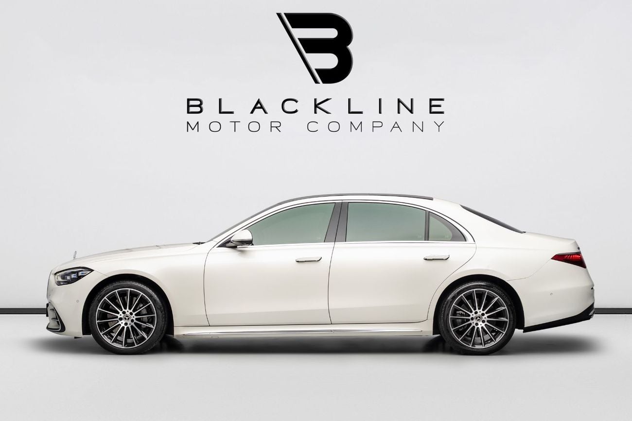 مرسيدس بنز S 500 4MATIC L BUY NOW, PAY 2027 | THE BLACKLINE STANDARD | 2027 Mercedes Warranty + Service Contract, Low KMs, GCC