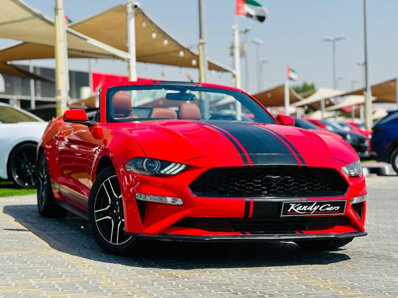 Ford Mustang EcoBoost Convertible | Monthly AED 930/- | 0% DP | Custom Leather Seats | # 48526