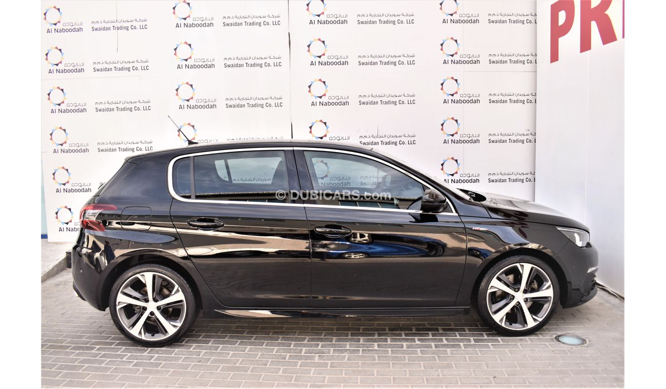 Peugeot 308 AED 1468 PM | 1.6L GT LINE GCC AGENCY WARRANTY UP TO 2026 OR 100000KM