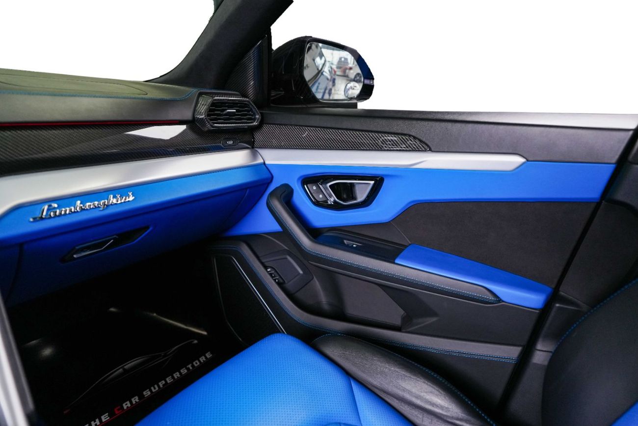 Lamborghini Urus STD 4.0T V8 Blue Eleos-Lamborghini Warranty-Full Carbon Fiber Interior-Bi-Colour Leather