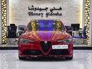 Alfa Romeo Giulia EXCELLENT DEAL for our Alfa Romeo Giulia Q2 Veloce ( 2023 Model ) in Red Color GCC Specs