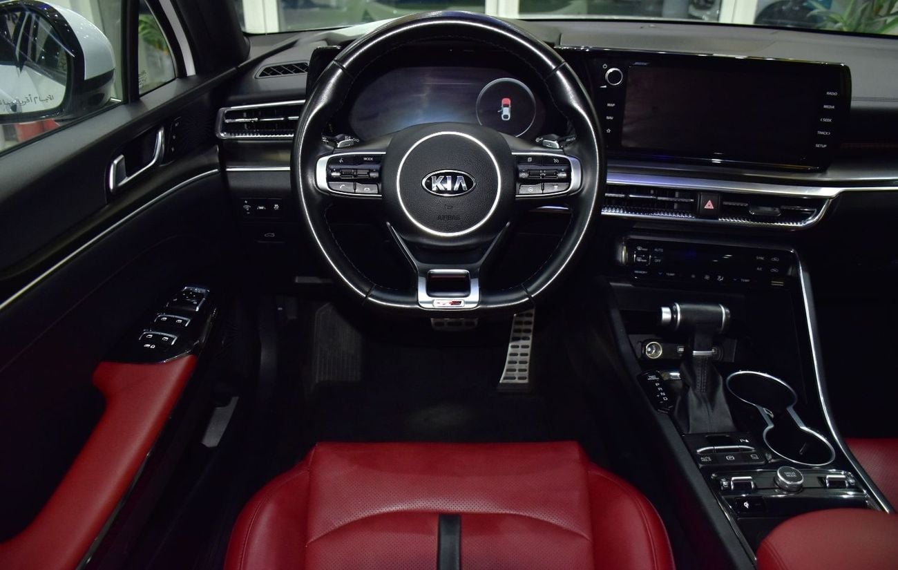 Kia K5 EXCELLENT DEAL for our KIA K5 GT-Line ( 2021 Model ) in White Color GCC Specs