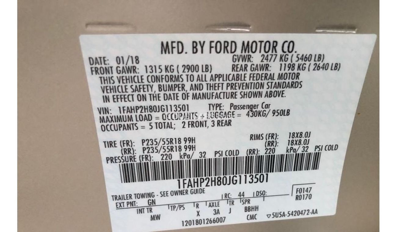 Ford Taurus SEL SEL SEL American importer