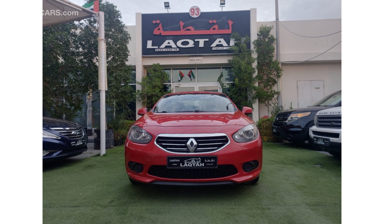 Renault Fluence 2014 GCC model, red color, without accidents, center look, power air conditioning, FM radio, in exce