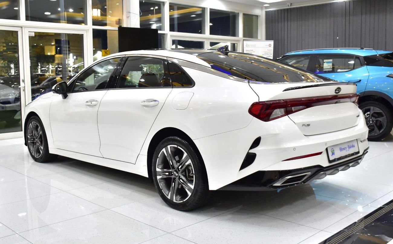 Kia K5 EXCELLENT DEAL for our KIA K5 GT-Line ( 2021 Model ) in White Color GCC Specs