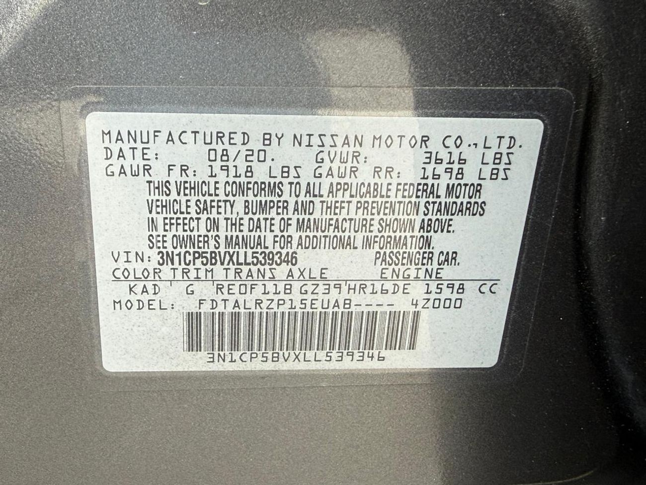 Nissan Kicks SL 1.6L