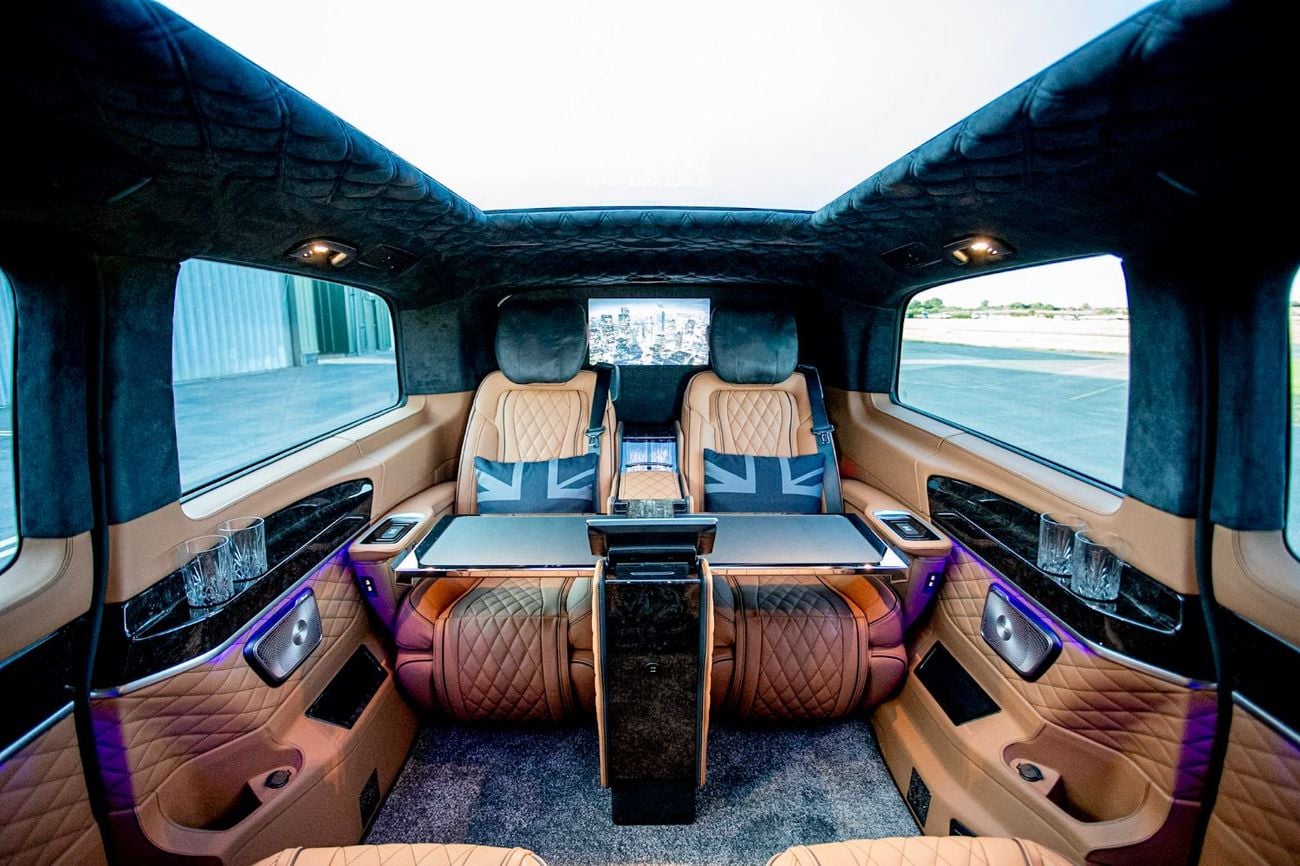 Mercedes Benz V300 Senzati® Jet Class® Oryx Edition® 6 Seat Saddle Brown Leather