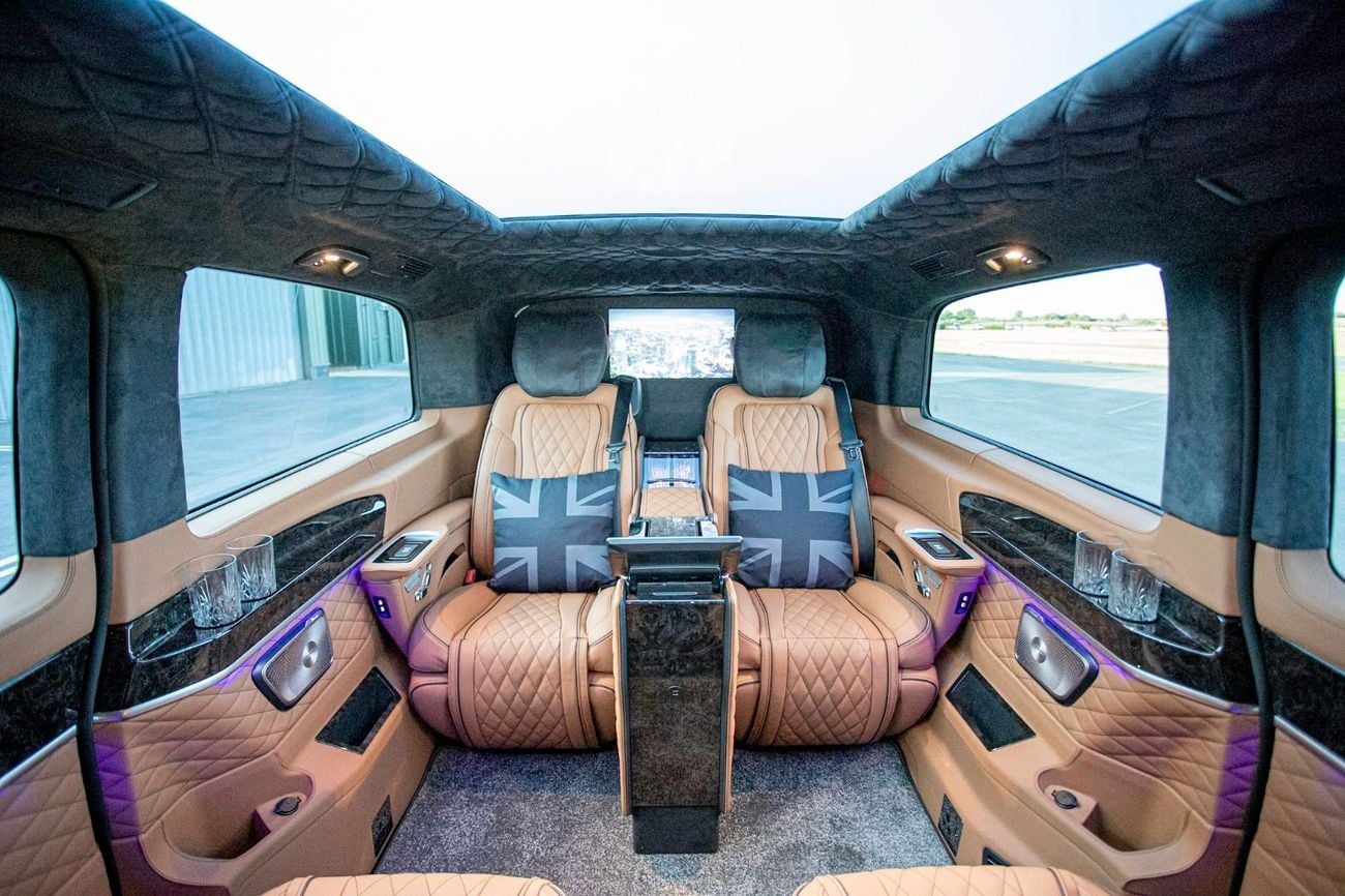 Mercedes Benz V300 Senzati® Jet Class® Oryx Edition® 6 Seat Saddle Brown Leather