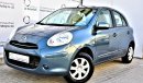 Nissan Micra 1.5L SV 2016 GCC SPECS WITH DEALER WARRANTY