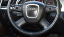 Audi Q7 2009 GCC model, silver color, saffron interior, leather panorama, cruise control, sensor wheels, in