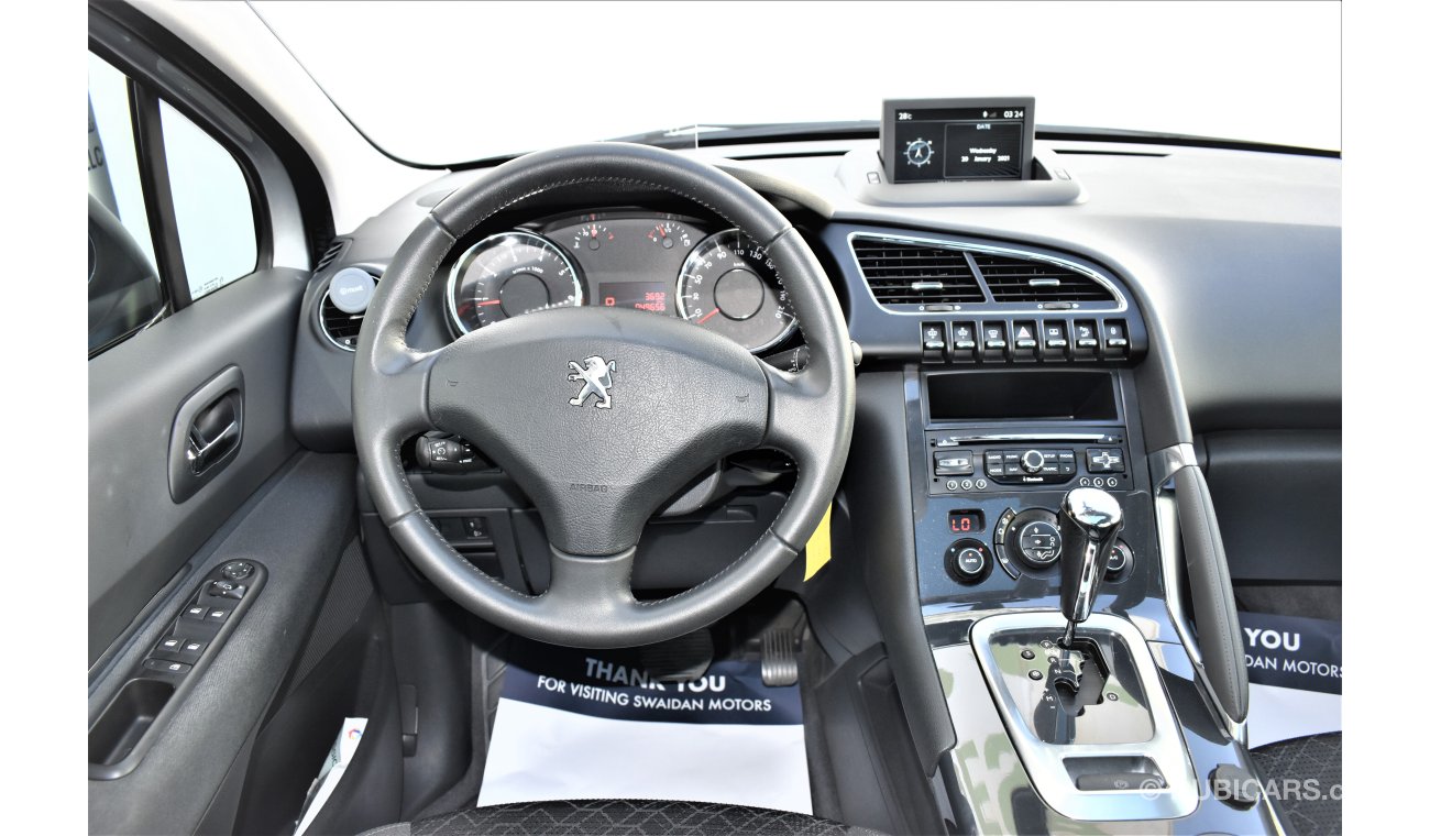 Peugeot 3008 DEALER WARRANTY 1.6L PREMIUM 2016 GCC SPECS