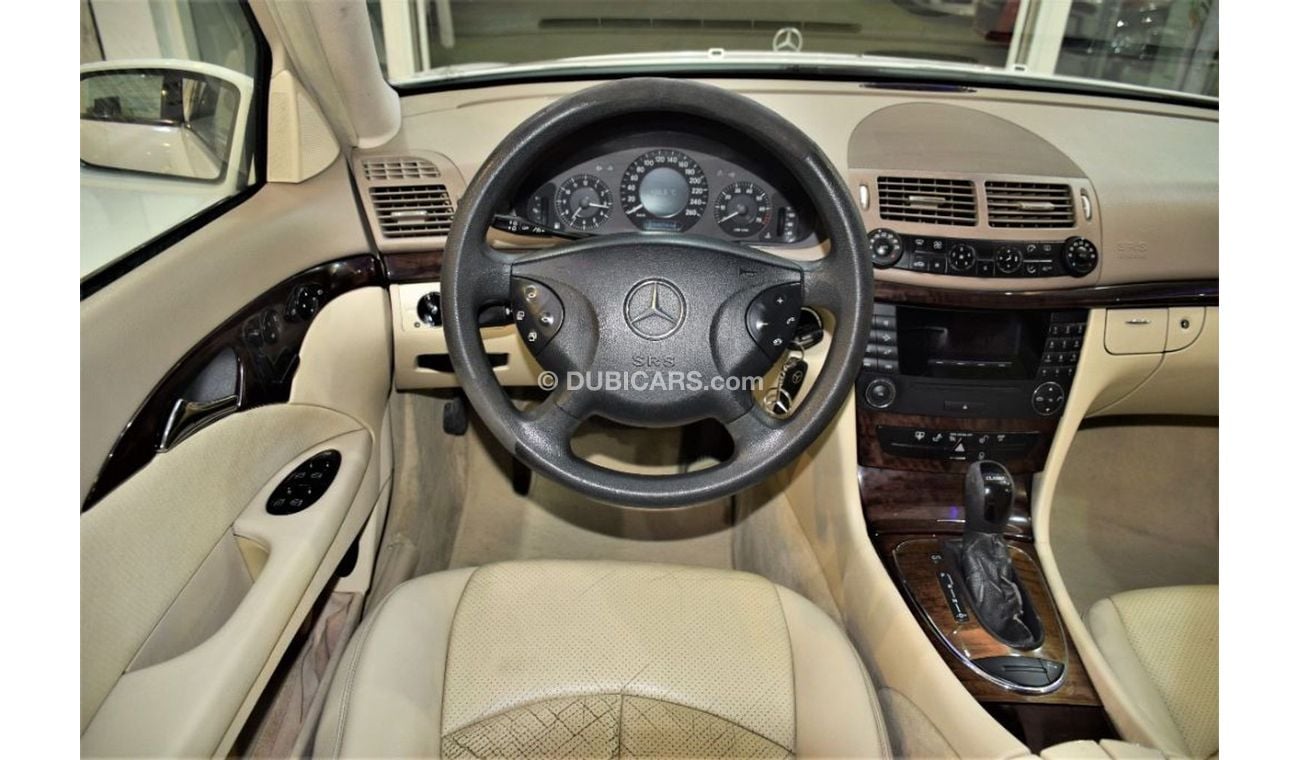 Mercedes-Benz E200 ORIGINAL PAINT ( صبغ وكاله ) Mercedes E200 2005 Model!! in White Color! GCC Specs