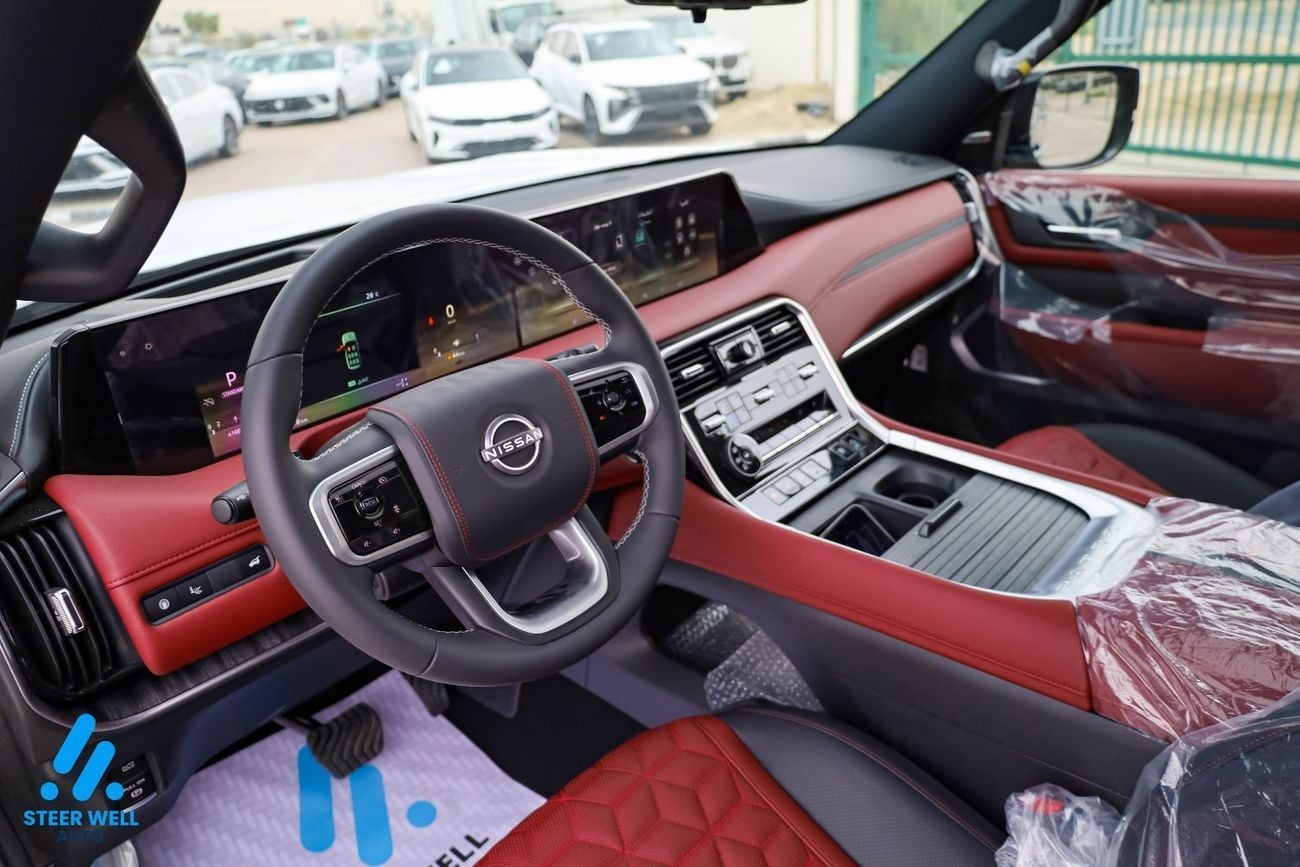 Nissan Patrol LE PLATINUM CITY 2026 LE Platinum | GCC | 3.5L V6 | AWD | 9AT | Red Interior | Height Control
