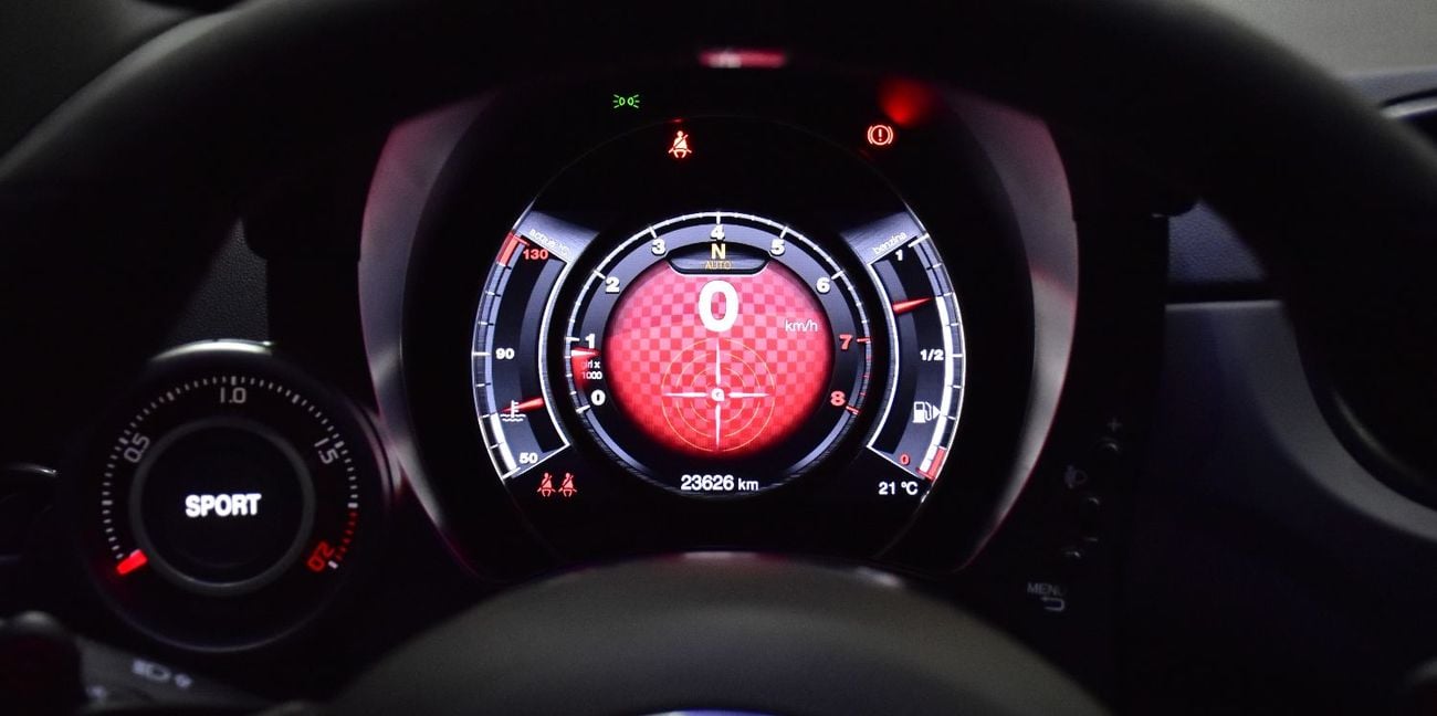 Abarth 695 EXCELLENT DEAL for our Abarth 695 Turismo ( 2023 Model ) in Orange Color GCC Specs