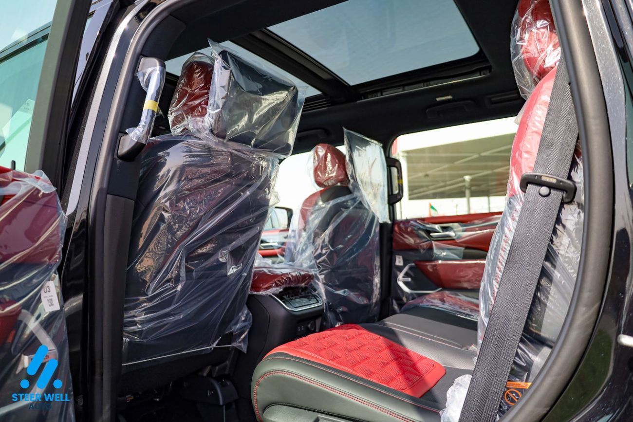 نيسان باترول LE Platinum | GCC | 3.5L V6 | AWD | 9AT | 8-Seater SUV | Height Control | Red Inter | Export only